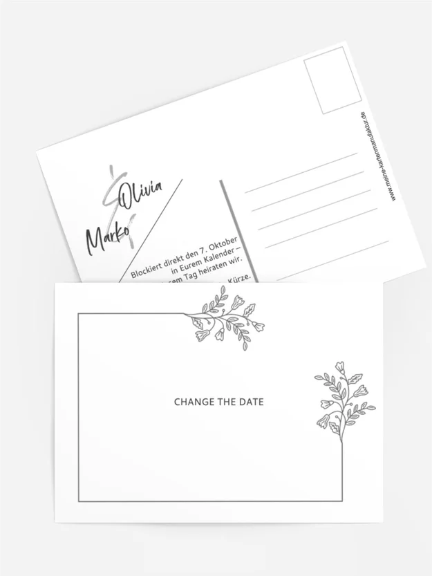 Change the Date Reihe von Blumen