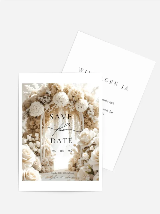 Fine Art Karte | save the date mit Wunschtext