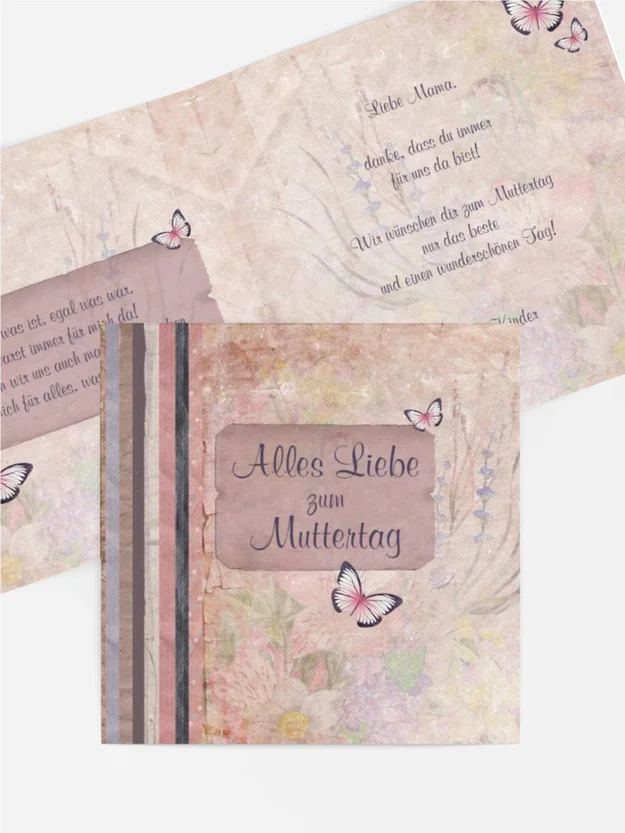 Muttertagskarte Briefpapier Muttertagskarte Briefpapier