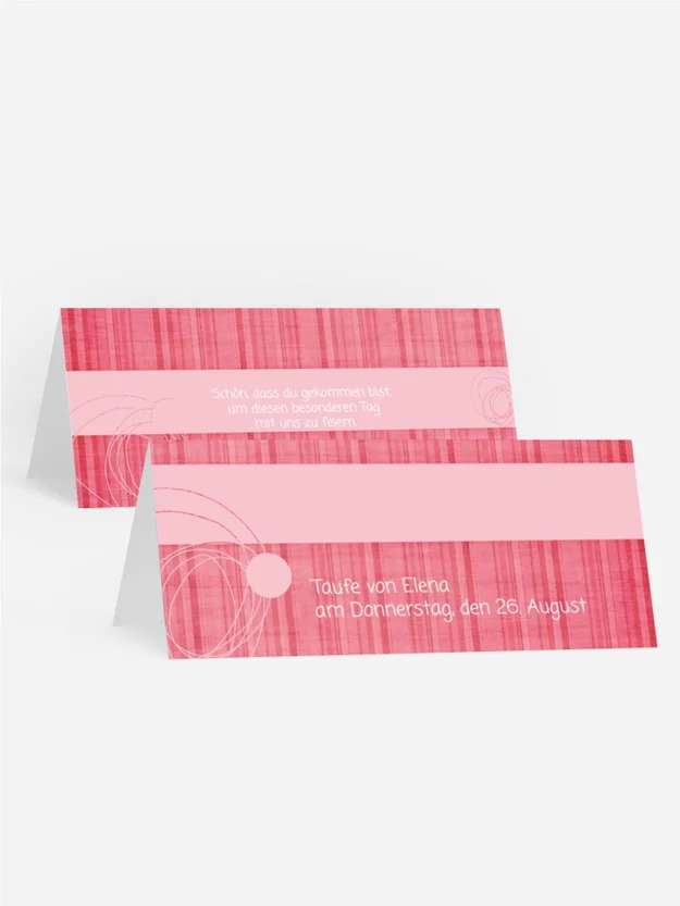 Tischkarte Wollknäuel