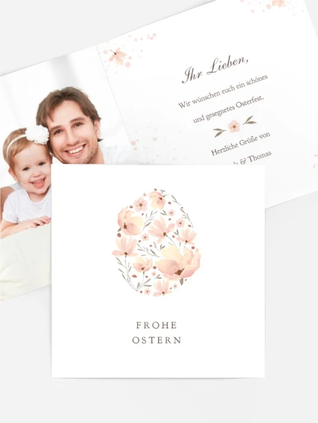 Osterkarte Blumenfreude