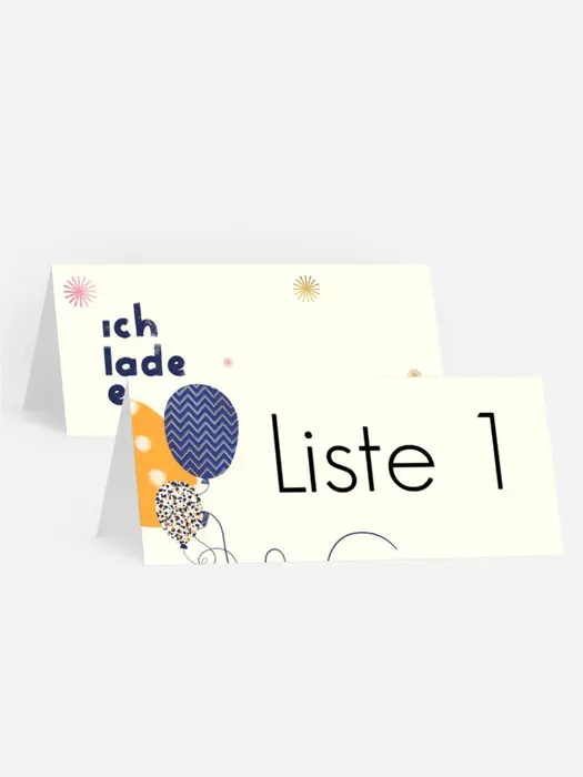 Tischkarte Geburtstag Himmelhoch