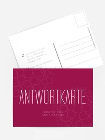 Antwortkarte Lila Hochzeit Antwortkarte Lila Hochzeit