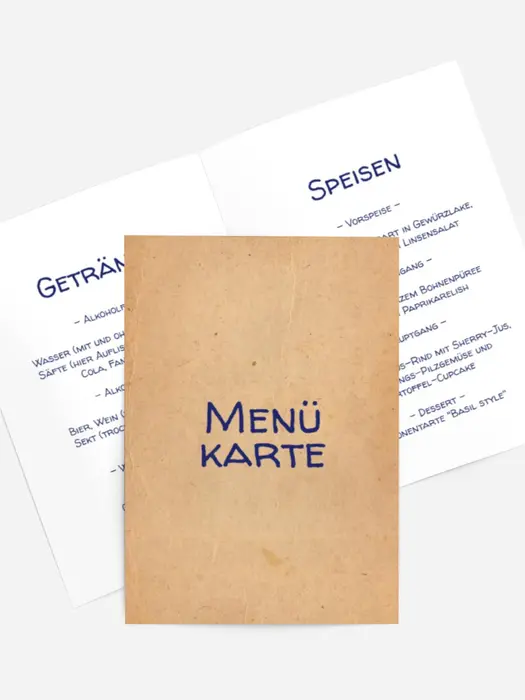 Menükarte Geburtstag Nachrichten-Ticker