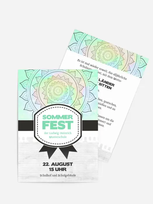Sommerfest Einladung Psychedelic