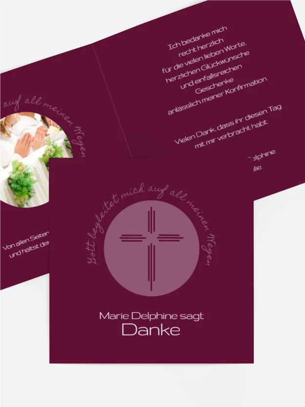Konfirmationskarte Danke Gottes Wege