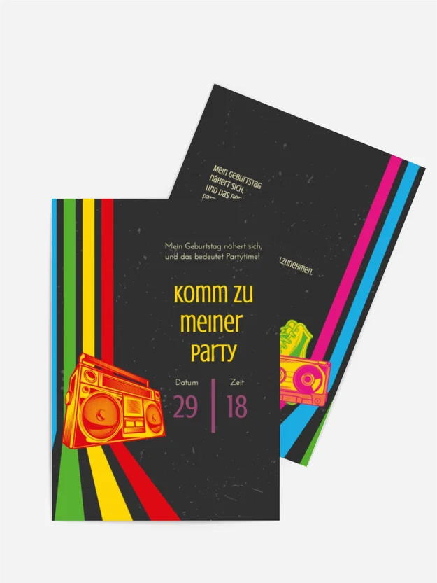 Geburtstagseinladung Tanzregenbogen