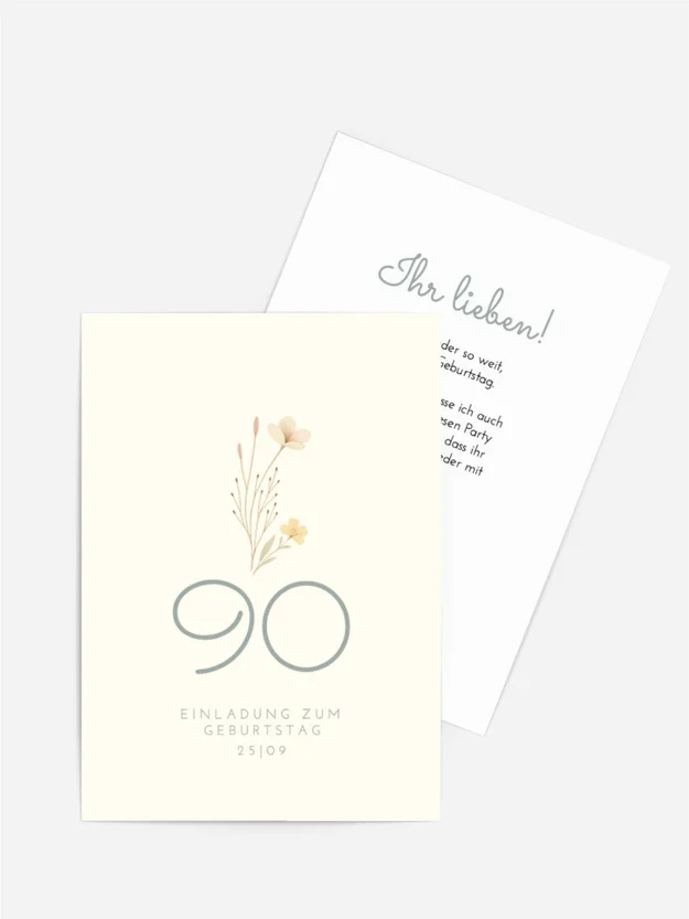 Geburtstagseinladung Einsame Blume