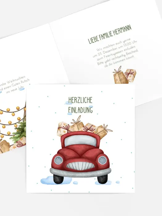 Einladung Weihnachten Weihnachtsreise