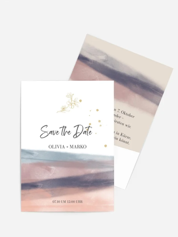 Save the Date Karte Wüstenlichter