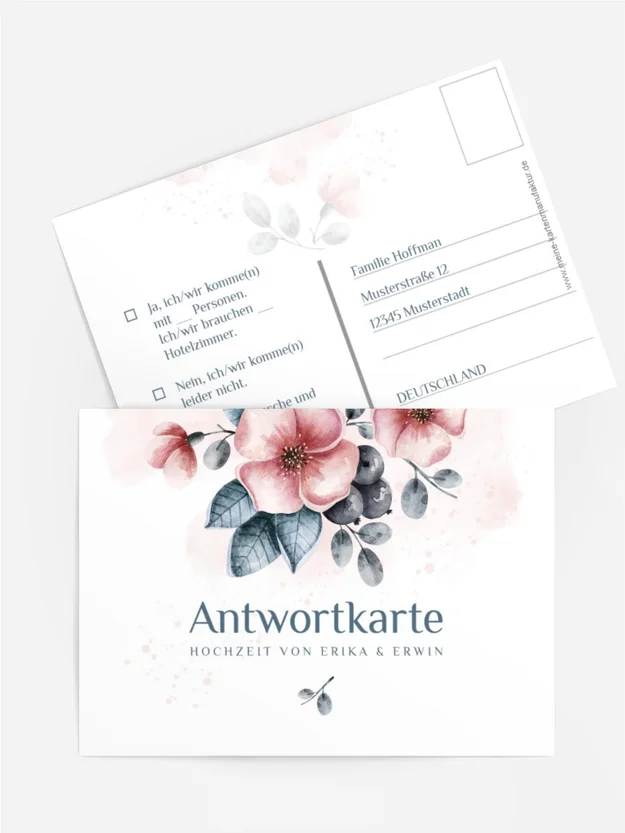 Antwortkarte Präsente Blumenflut