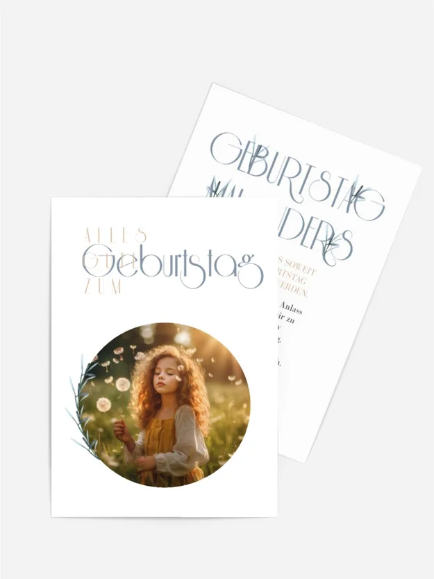 Geburtstagseinladung Lockige Haare