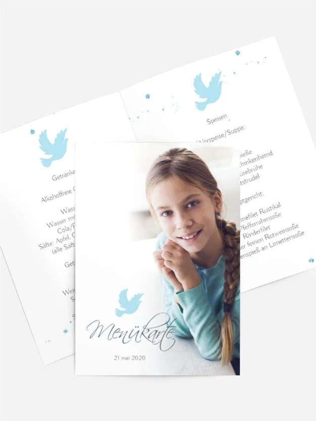 Menükarte Kommunion Fay