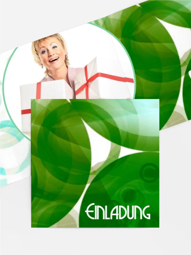 Einladungskarte colorful circles 50 Foto