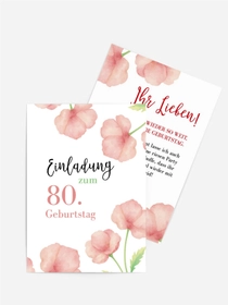 Geburtstagseinladung Mohnknospen Geburtstagseinladung Mohnknospen