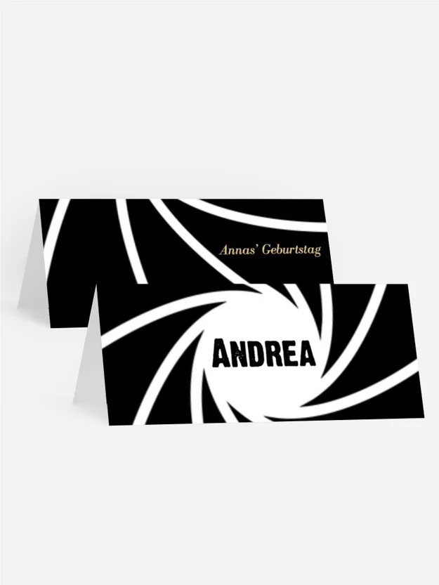 Tischkarte Geburtstag Geheimagent