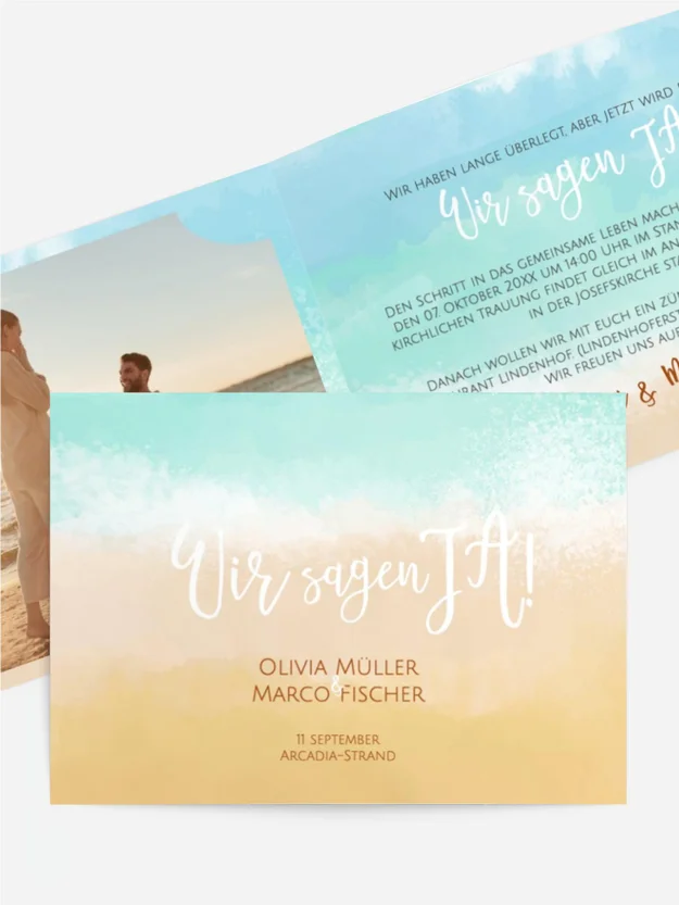 Hochzeitseinladung Liebesufer