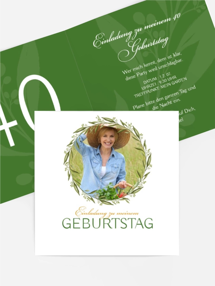 Geburtstagseinladung Grüne Jahre