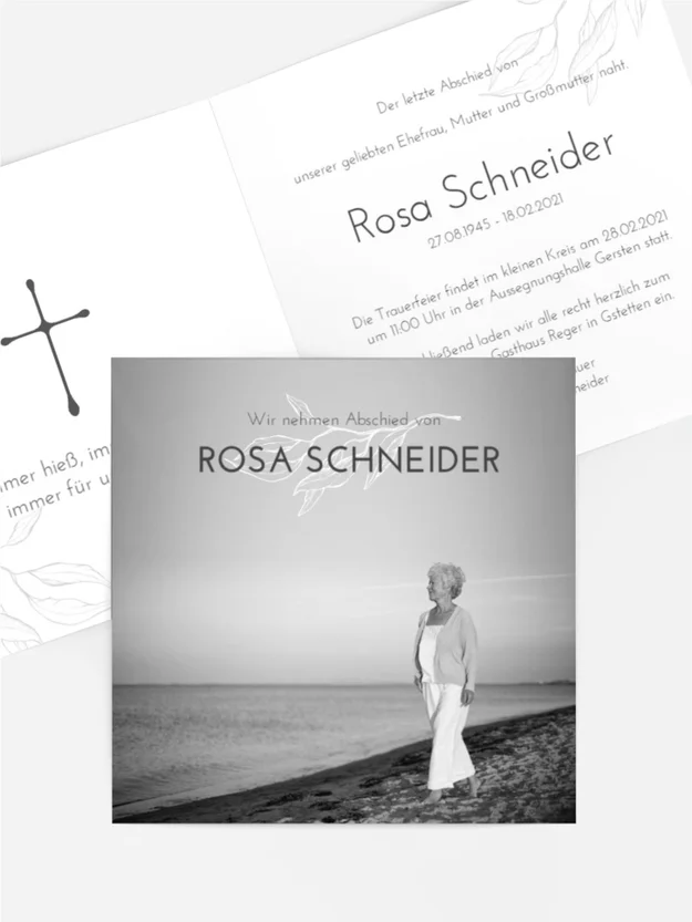 Trauerkarte Der Zweig verdorrte