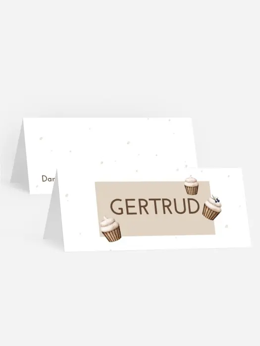 Tischkarte Geburtstag Festliches Frühstück