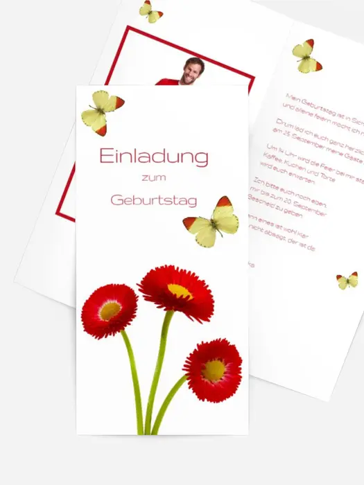 Einladungskarte zum Geburtstag Natur Foto
