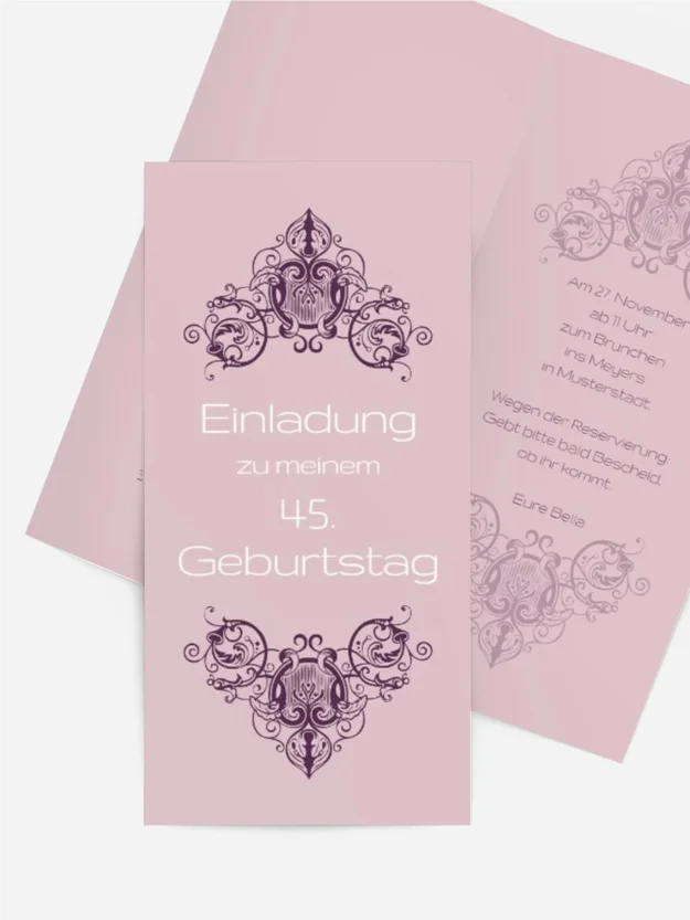 Karte zum Geburtstag Vintage