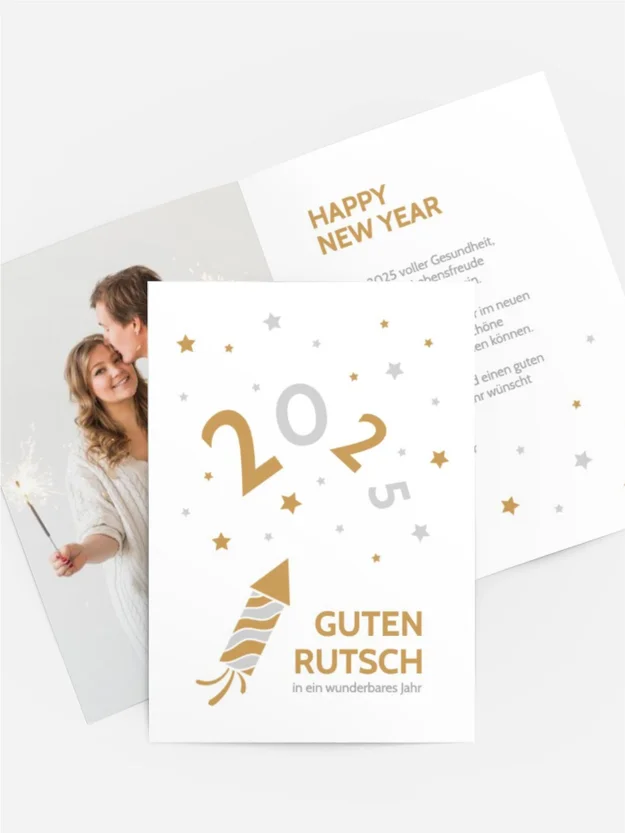 Neujahrskarte Petard