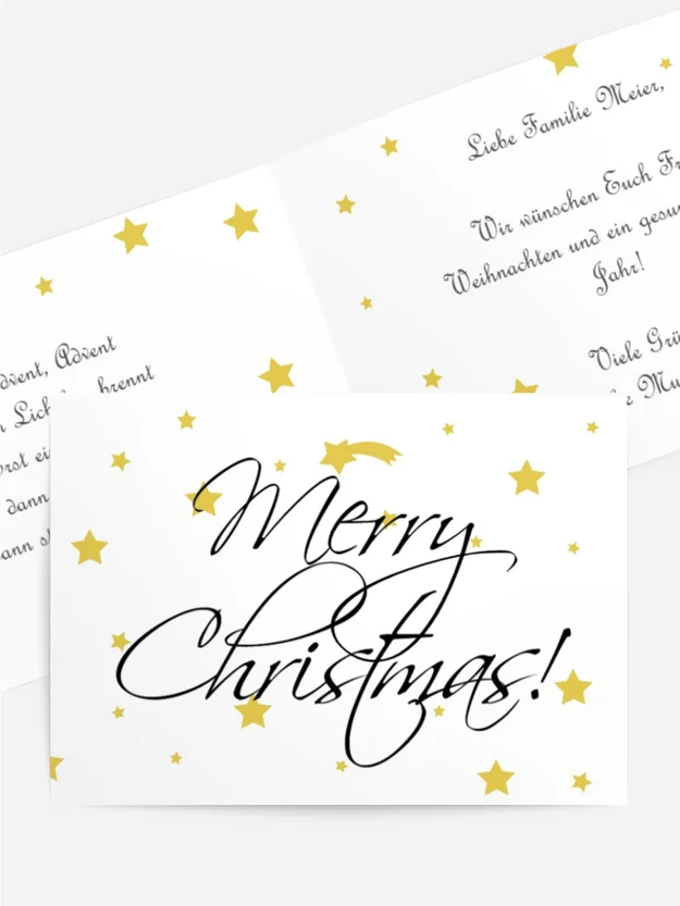 Weihnachtsgrußkarte Sterne Weihnachtsgrußkarte Sterne