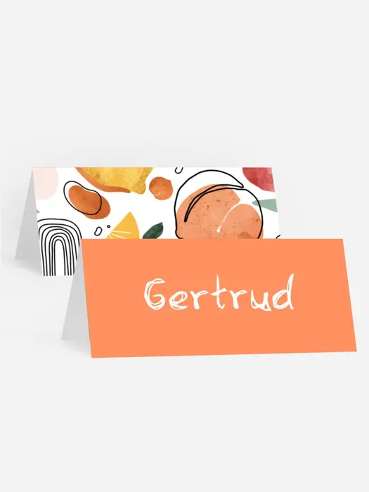 Tischkarte Geburtstag Bunt 45