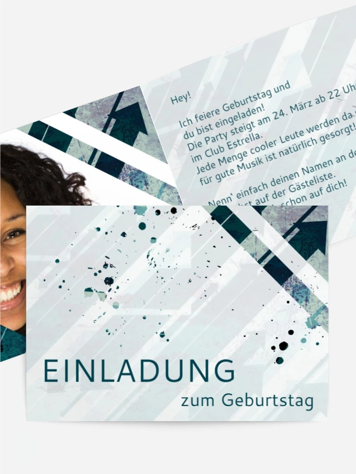 Einladung zum Geburtstag Direction Foto