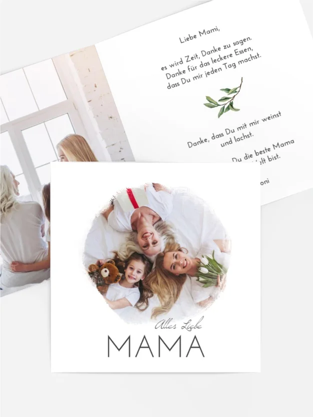 Grußkarte zum Muttertag Zerbrechliche Zweige