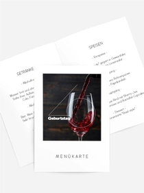 Menükarte Geburtstag Dezentes Alter