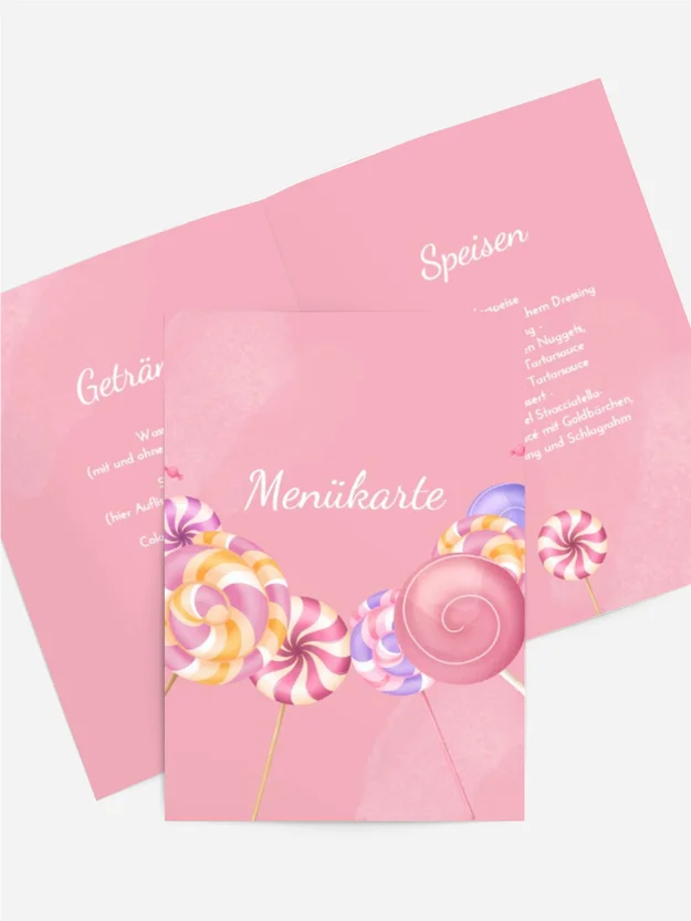 Menükarte Geburtstag Süße Glückwünsche Menükarte Geburtstag Süße Glückwünsche