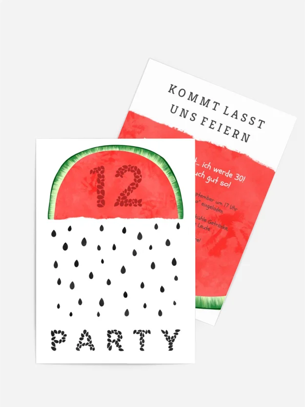 Geburtstagseinladung  Wassermelone