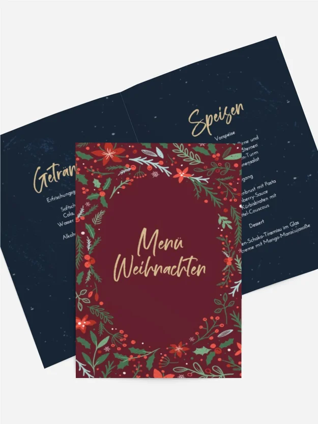 Menükarte Weihnachten Neujahrsfotos Menükarte Weihnachten Neujahrsfotos