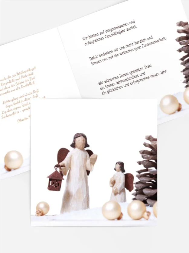 Weihnachtsgrußkarte Geschäft Weihnachtsengel