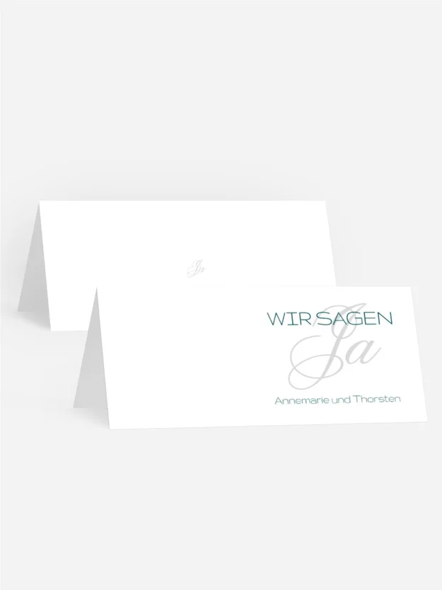 Tischkarte Sag ja