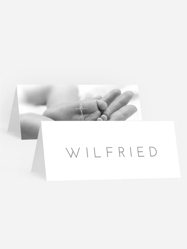 Tischkarte Taufe Textspiel