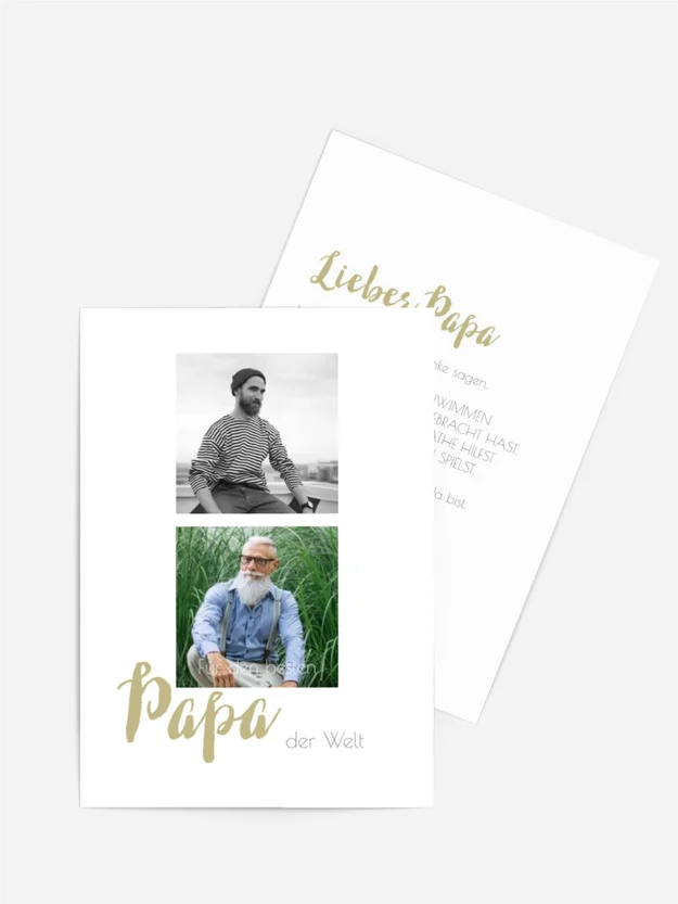 Vatertagskarte Vaters Blick