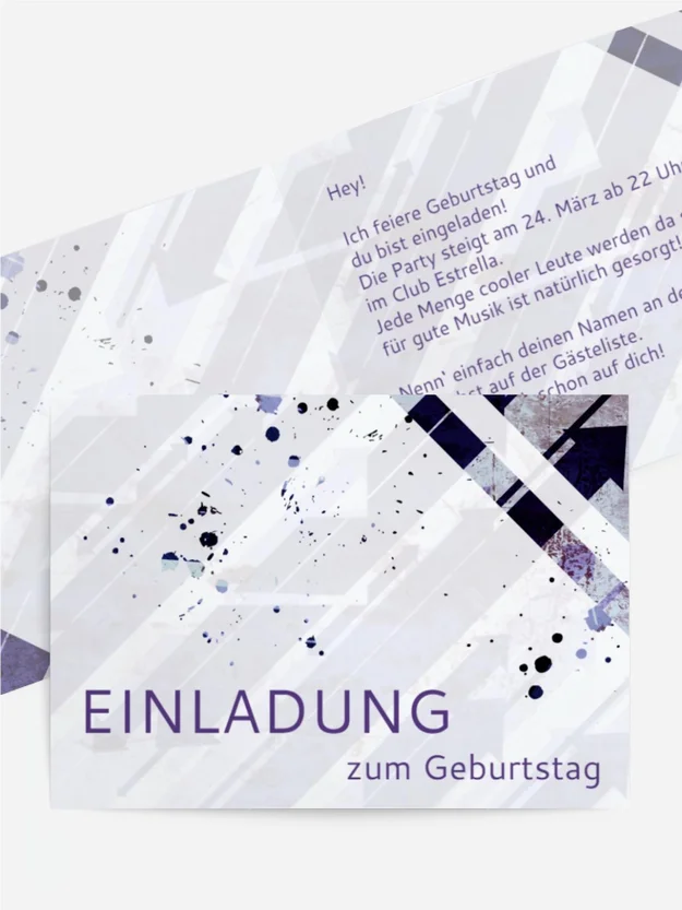 Einladung zum Geburtstag Direction