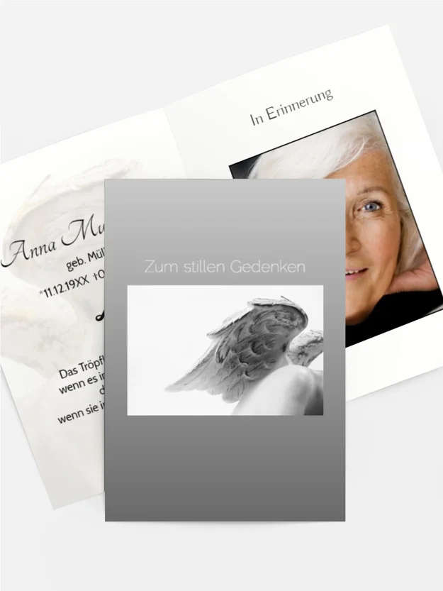 Sterbebildkarte Engel