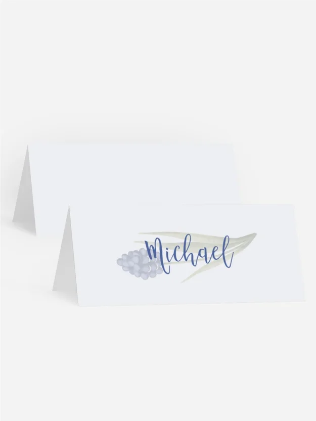 Tischkarte Konfirmation Zarte Blumen