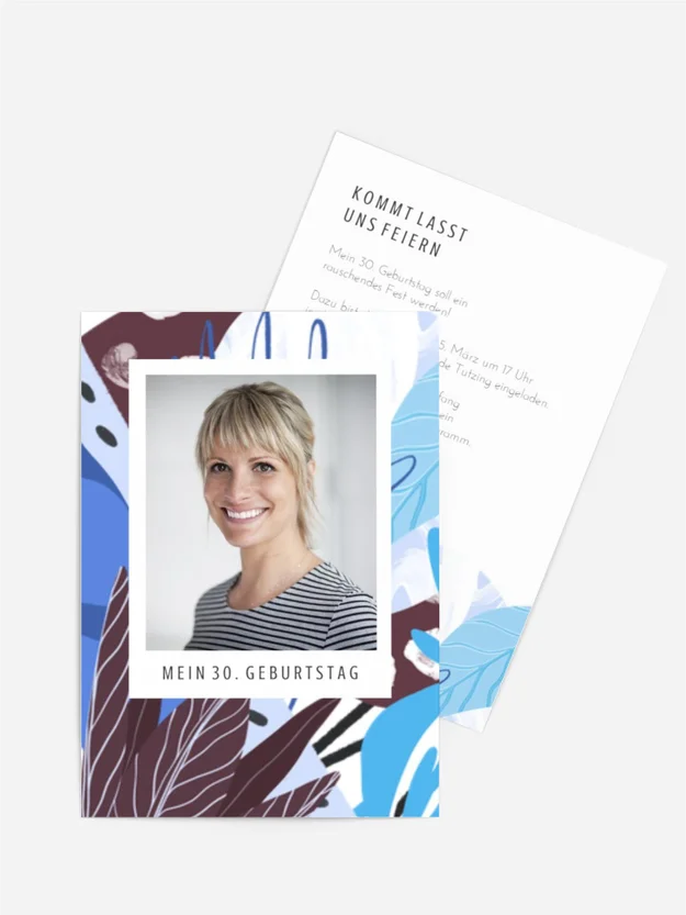 Geburtstagseinladung Schokoblätter