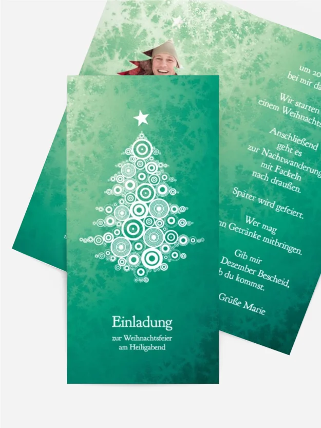 Einladungskarte Weihnachten Privat Eis