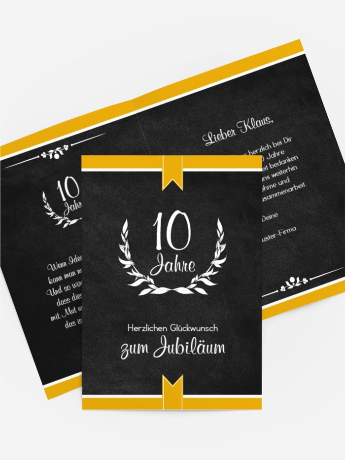 Jubiläumskarte Lorbeerkranz