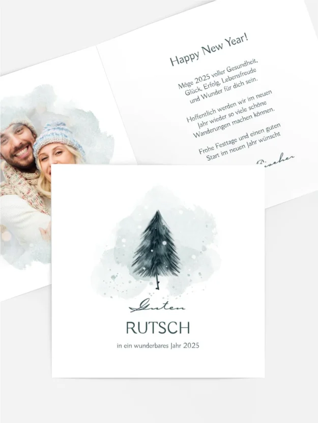 Neujahrskarte Waldschönheit