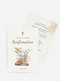 Einladungskarte Konfirmation Roggen Ohren