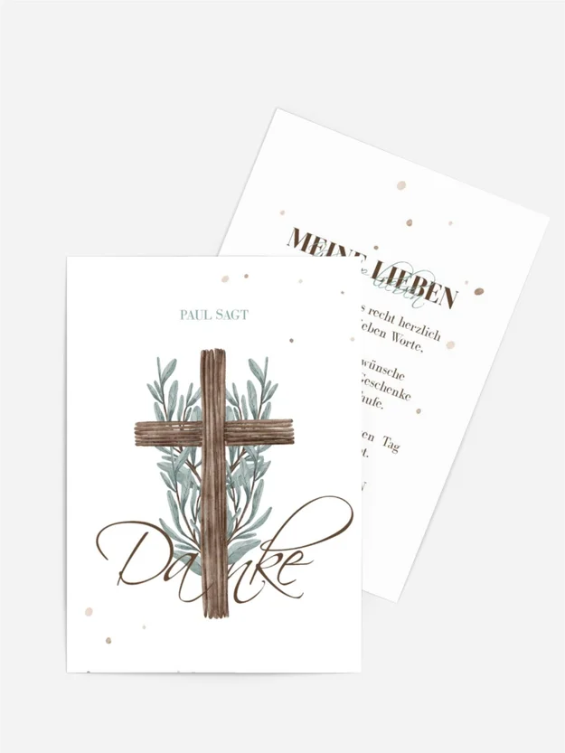 Dankeskarte Taufe Weihwasser Dankeskarte Taufe Weihwasser