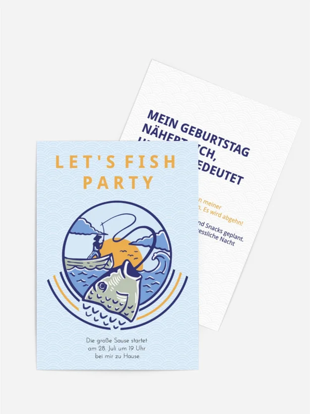 Geburtstagseinladung Großer Haken