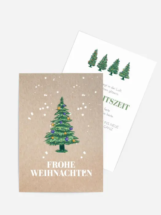 Grußkarte Weihnachten Hauptbaum